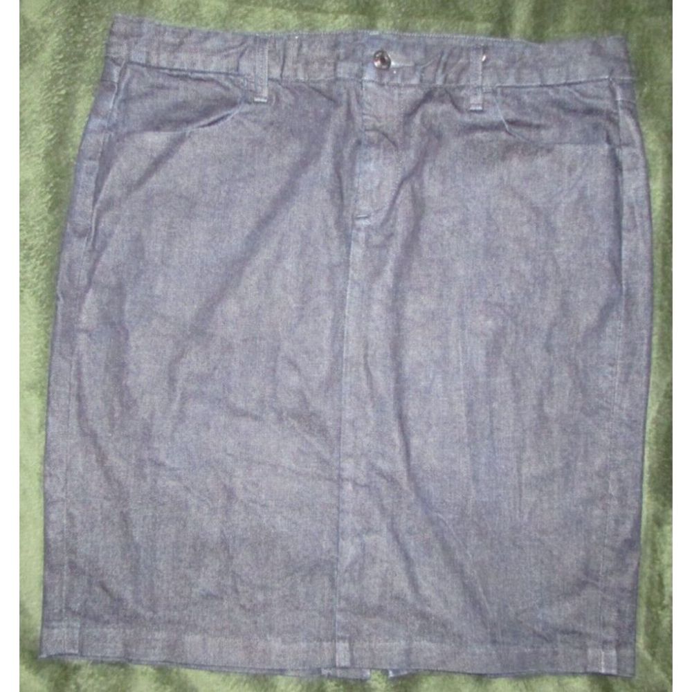 GAP Dark Indigo Blue Denim Jean Pencil Skirt Sz 31 12